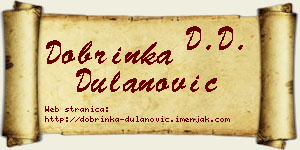 Dobrinka Dulanović vizit kartica